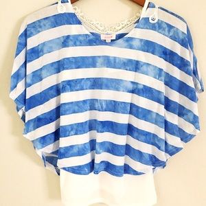 Grane Girls Blue Clouds Poncho Tank Set NWT Sz L